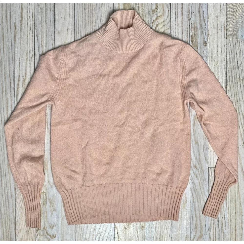 J. Crew Cashmere Mock turtleneck pullover womens sweater in powder pink size S